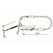 Трос ручника MB B-class (W245) 05-11 (1307mm)