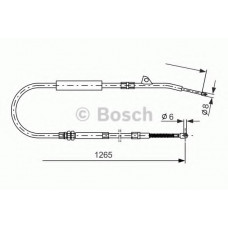 Трос ручника (L) BMW 7 (E38) 94-01 (1265/630mm)