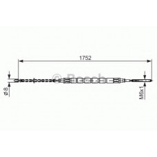 Трос ручника (задний) VW Caddy II 1.9D/1.6 96-00 (1752/1441mm)