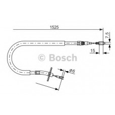 Трос ручного гальма Volkswagen LT, Mercedes SPRINTER 4-T задній лівий (вир-во Bosch)