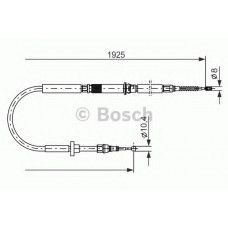 Трос ручного гальма Audi A6 (4B, C5) (1997-2005) задній (вир-во Bosch)