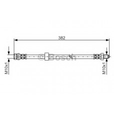 Шланг гальмівний (задній) Ford Connect 02-13 (L=352mm)