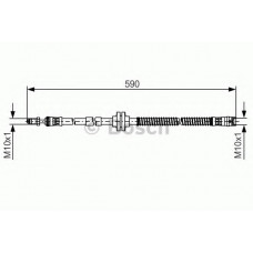 Шланг гальмівний (передній) VW Amarok 10-22 (L=540mm)