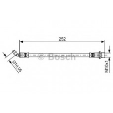 Шланг гальмівний (задній) Toyota 4 Runner/Land Cruiser Prado 2.7-4.7 01- (255mm) (R)