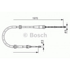 Трос ручного гальма Renault Kangoo (KW01, FW0) задній (вир-во Bosch)
