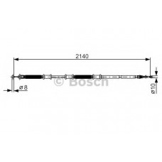 Трос ручника (задній) (R) Fiat Doblo 1.2-1.9JTD 01- (2140/1844mm)