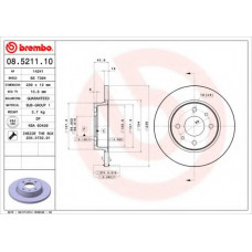 Диск гальмівний ВАЗ 2108 передн. (вир-во BREMBO)