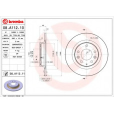 Диск гальмівний MAZDA 323(BJ)/6/626(GW) 01.2001- задн. (вир-во BREMBO)