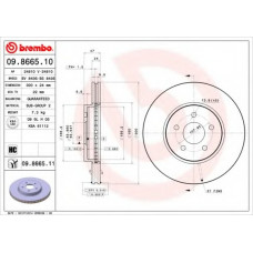 Диск гальмівний FORD MONDEO передн., вент. (вир-во BREMBO)