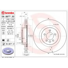 Диск гальмівний передн. (вир-во BREMBO)
