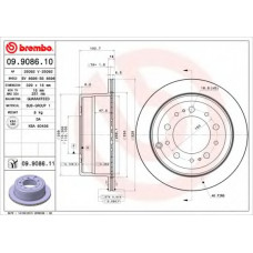 Диск гальмівний TOYOTA LAND CRUISER 100, задн., вент. (вир-во BREMBO)