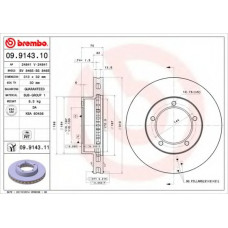 Диск гальмівний TOYOTA, передн., вент. (вир-во BREMBO)