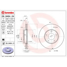 Диск гальмівний MAZDA 3,5 передн., вент. (вир-во BREMBO)