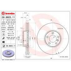 Диск гальмівний BMW X5 (E70) 3.0 3.5 08-, X6 (E71) 3.0 08- передн. (вир-во BREMBO)