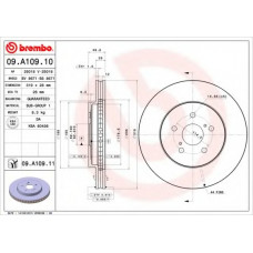 Диск гальмівний TOYOTA LEXUS RX300, 350, 400, 450 передн. (вир-во BREMBO)