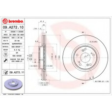 Диск гальмівний HONDA ACCORD, CR-V передн., вент. (вир-во BREMBO)