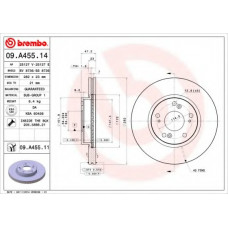 Диск гальмівний HONDA CIVIC передн., вент. (вир-во BREMBO)