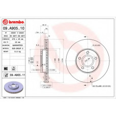 Диск гальмівний FORD/VOLVO FOCUS/CMAX/C30 передн. вент. (вир-во BREMBO)