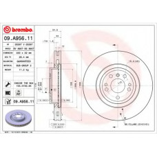 Диск гальмівний MERCEDES M-CLASS (W166) передн. (вир-во BREMBO)