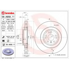 Диск гальмівний MB GL-CLASS передн., вент. (вир-во BREMBO)