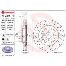 Диск гальмівний передн. (вир-во BREMBO)