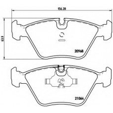 Колодка гальм. диск. BMW 3 (E36) передн. (вир-во BREMBO)