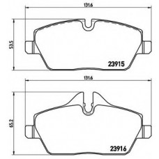 Колодка гальм. диск. MINI COOPER 06-,ONE 09-,CLUBMAN 2010-передн. (вир-во BREMBO)