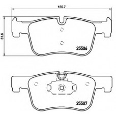 Колодка гальм. диск. BMW 3(F30) 1.6 2.0 2011-, BMW 1 (F20) 2010- передн. (вир-во BREMBO)
