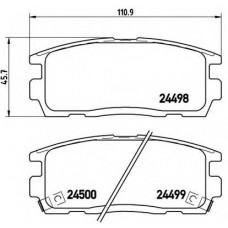 Колодка гальм. диск. CHEVROLET CAPTIVA задн. (вир-во BREMBO)