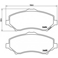 Колодка гальм. диск. DODGE NITRO 2.8CRD 07,JEEP CHEROKEE 2.8CRD 08 передн. (вир-во BREMBO)