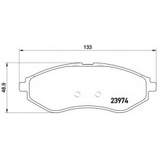 Колодка гальм. диск. CHEVROLET AVEO передн. (вир-во BREMBO)