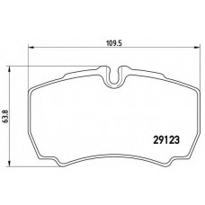 Колодка гальм. диск. FORD TRANSIT 2.2 2.4 07/06- задн. (вир-во BREMBO)