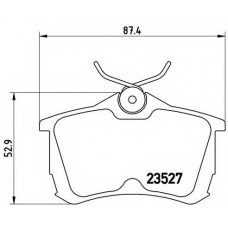 Колодка гальм. диск. HONDA ACCORD задн. (вир-во BREMBO)
