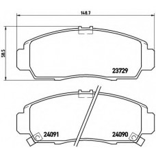 Колодка гальм. диск. HONDA CIVIC, FR-V передн. (вир-во BREMBO)