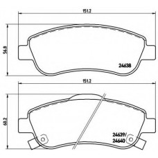 Колодка гальм. диск. HONDA CR-V III передн. (вир-во BREMBO)
