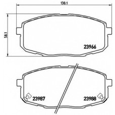 Колодка гальм. диск. HYUNDAI i30, KIA CEE D передн. (вир-во BREMBO)