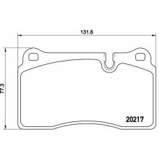 Колодка гальм. диск. LAND ROVER передн. (вир-во BREMBO)