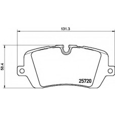 Колодка гальм. диск. RANGER ROVER 3.0, 3.0 TD, 5.0 07/13 - задн. (вир-во BREMBO)
