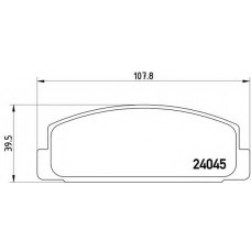 Колодка гальм. диск. MAZDA 6 (GG, GY, GF) задн. (вир-во BREMBO)