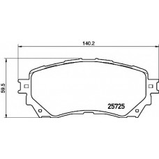 Колодка гальм. диск. MAZDA 6 2.0 2.2D 2.5 2013 - передн. (вир-во BREMBO)