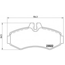 Колодка гальм. диск. MB VITO (638) передн. (вир-во BREMBO)