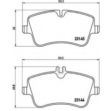 Колодка гальм. диск. MB C-CLASS (W203) передн. (вир-во BREMBO)