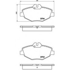 Колодка гальм. диск. MB E-CLASS (W211), E-CLASS KOMBI (S211) передн. (вир-во BREMBO)