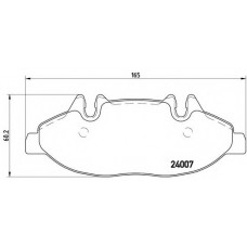 Колодка гальм. диск. MB VIANO (W639), VITO (W639) передн. (вир-во BREMBO)