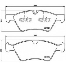 Колодка гальм. диск. MB E-CLASS передн. (вир-во BREMBO)