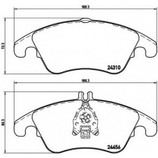 Колодка гальм. диск. MB C-CLASS (W 204) 200-350 07-, E-CLASS (W212) 200-350 08 - передн. (вир-во BRE
