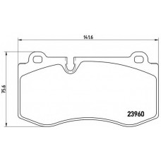 Колодка гальм. диск. MB E-CLASS W211, S-CLASS E W221 передн. (вир-во BREMBO)