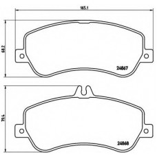 Колодка гальм. диск. MB GLK-CLASS(X204) 220-350 08 - передн. (вир-во BREMBO)