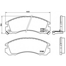Колодка гальм. диск. MITSUBISHI GALANT IV (E3_A) передн. (вир-во BREMBO)