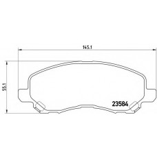 Колодка гальм. диск. MITSUBISHI GALANT VI (EA_), LANCER передн. (вир-во BREMBO)